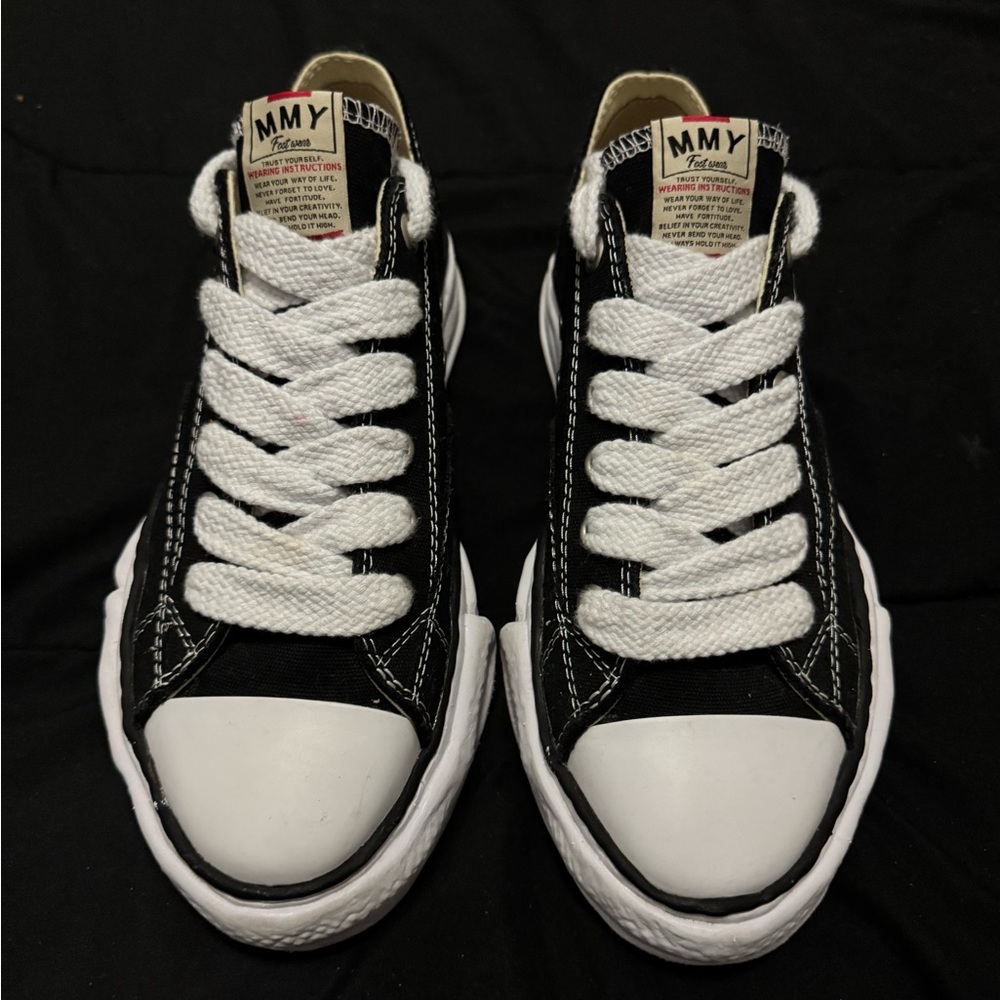 Miharayasuhiro Black and White Sneakers High-Top Canvas